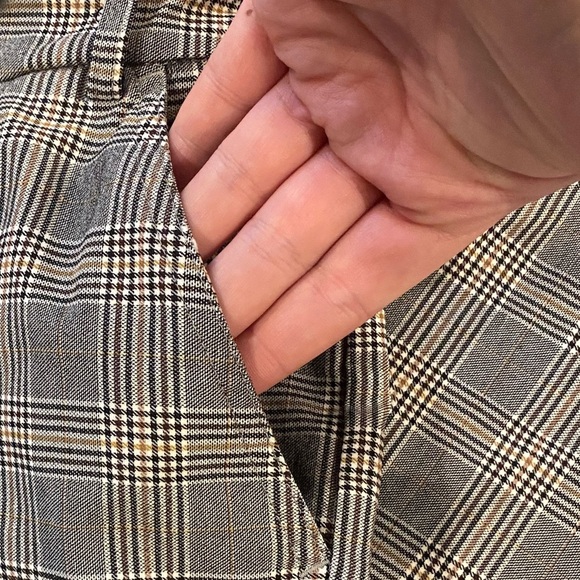 Pennington’s Plus Grey Plaid Straight Leg Pants Size 26 - Picture 2 of 7